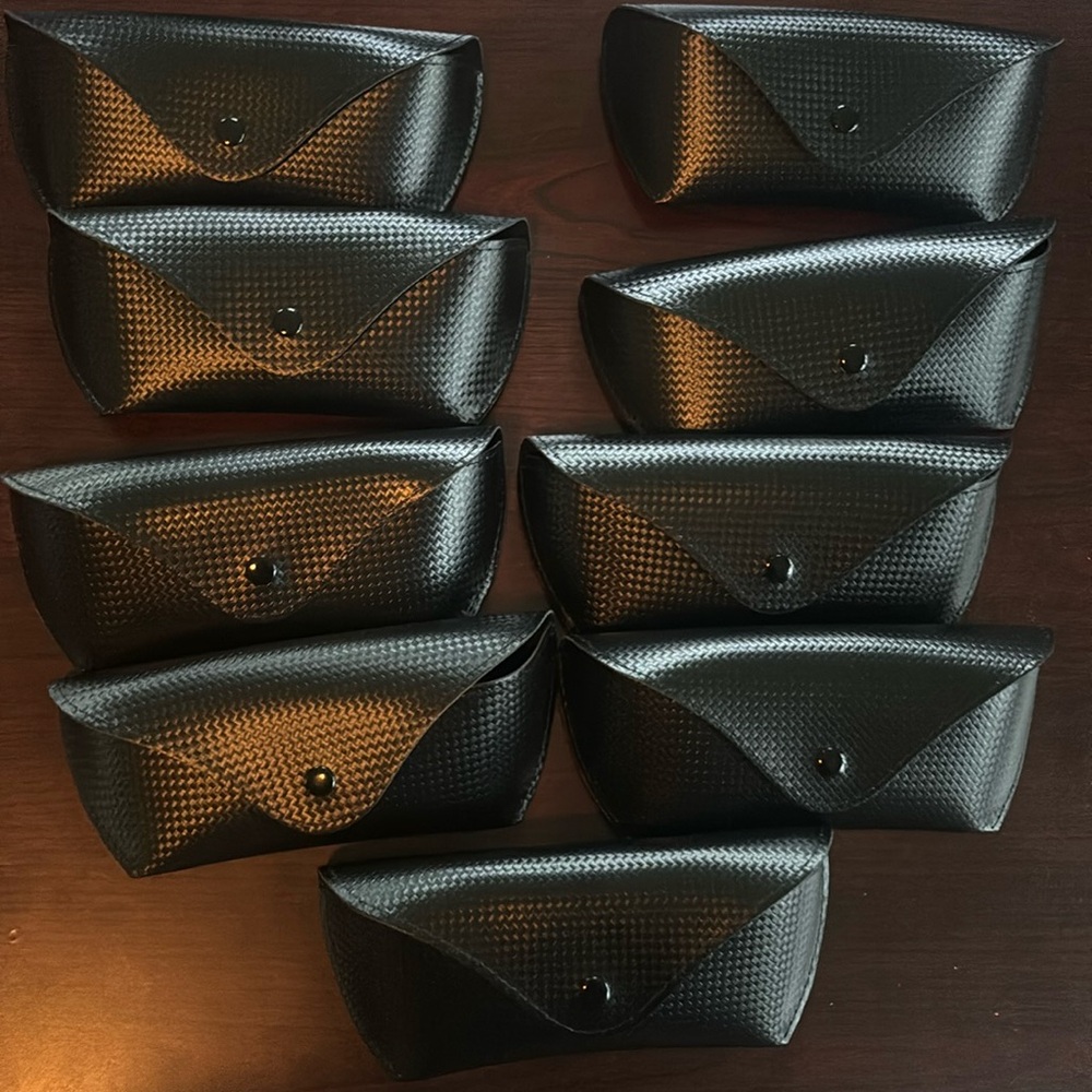Black Set 9 Glasses Sunglasses Cases NEW